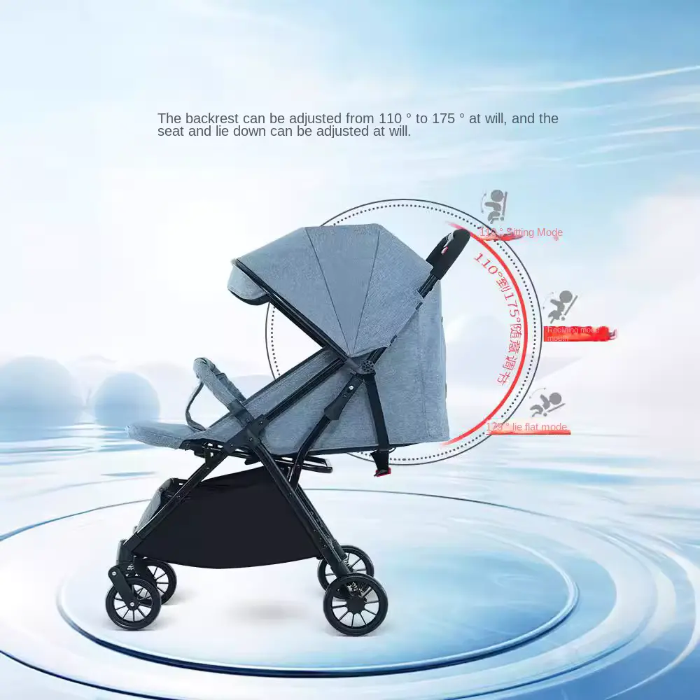 Wholesale Stroller Jxb Stock Arrival One-click Automatic Retractable Newborn product image 3 - HONYON