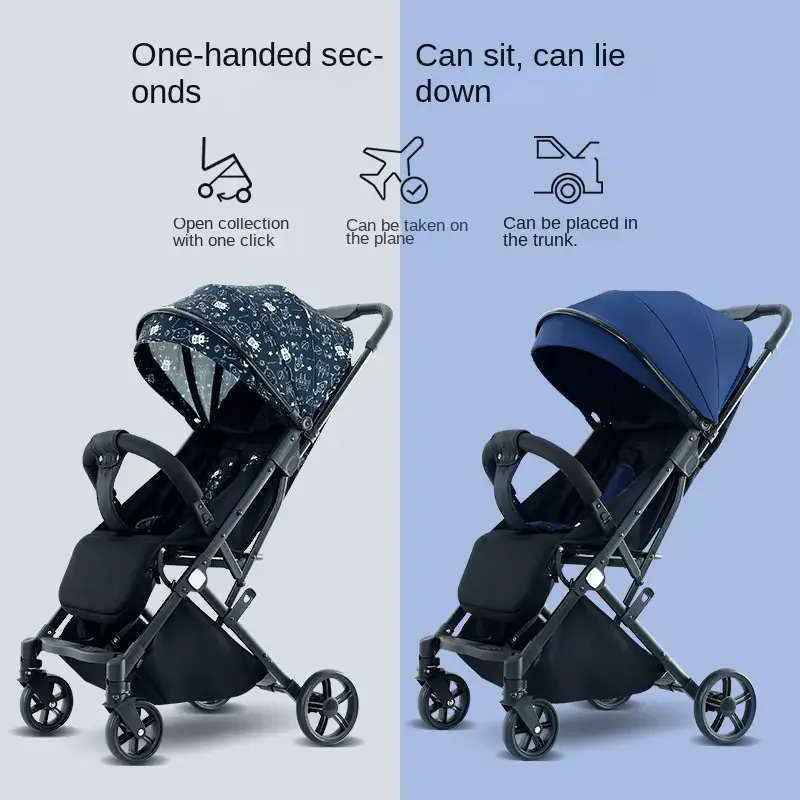 Wholesale Cotton Stroller Luxury Multifunction Pram Aluminum Alloy Frame Light product image 3 - HONYON