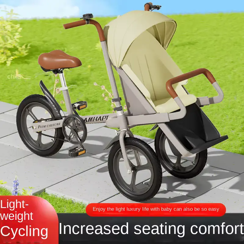 Wholesale Stroller Seat Model Three-wheel Bicycle Front Parents Aluminum