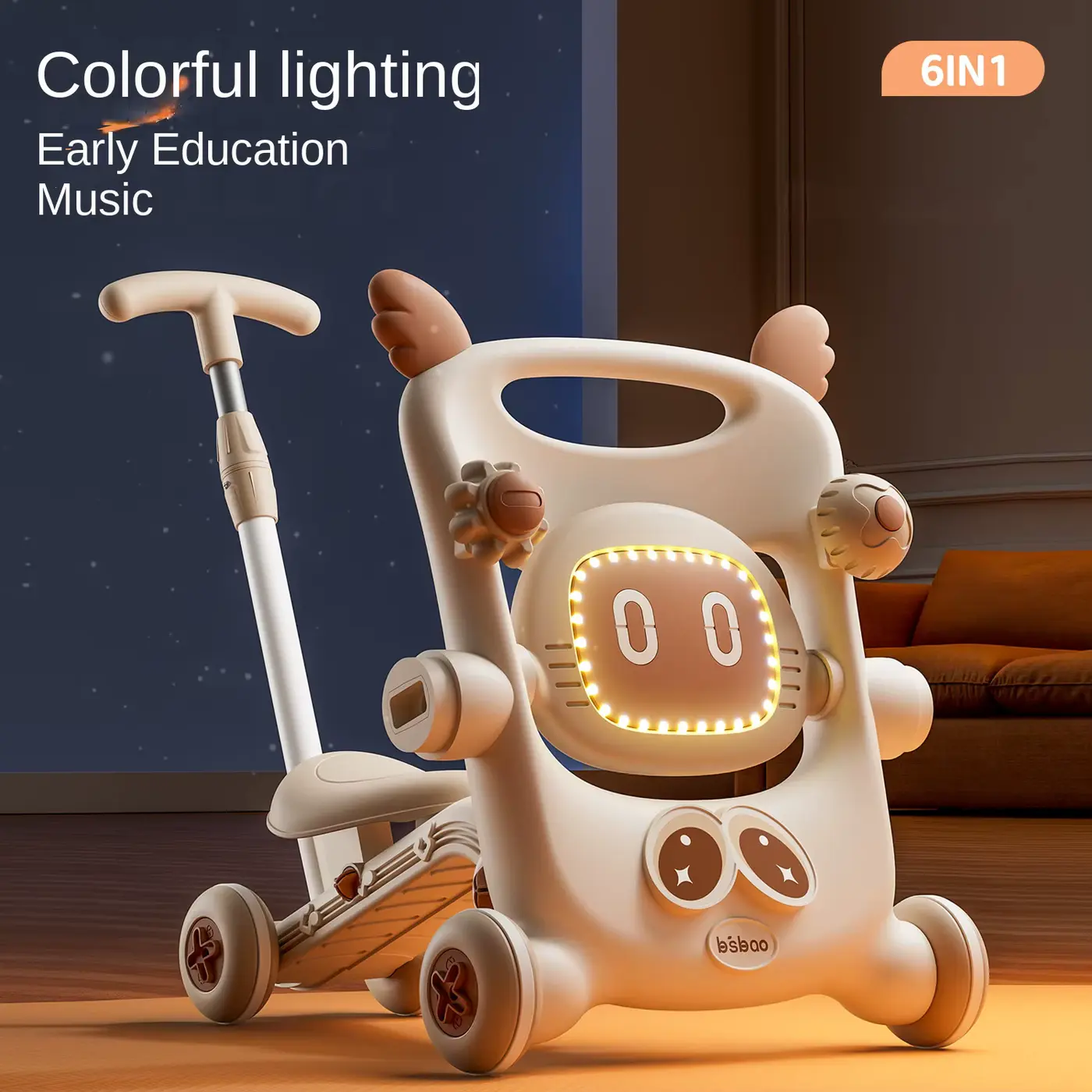 Wholesale Stroller Walker Foldable Multi-functional Six-in One Toy Car product image 3 - HONYON