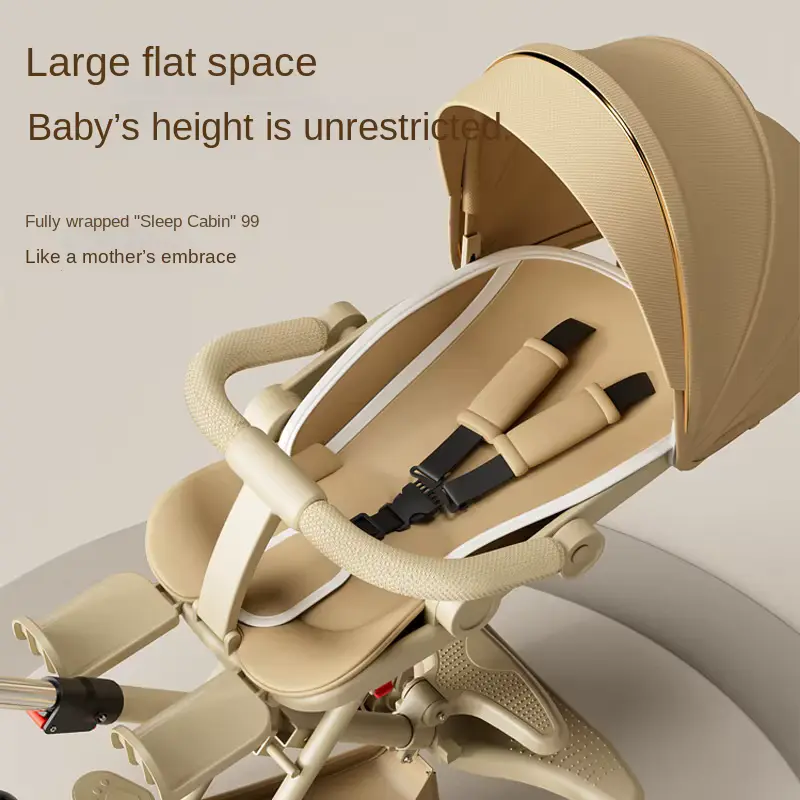 Wholesale Stroller Newborn Sitting Lying Dual-use Light Two-way Landscape Foldable product image 3 - HONYON