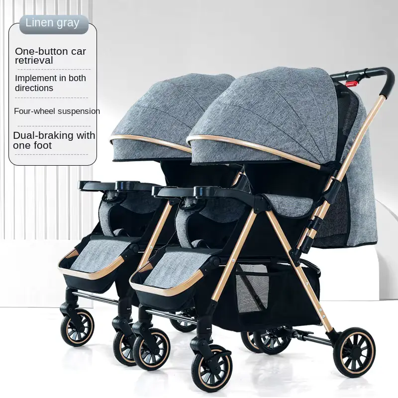 Wholesale Stroller Lightweight Foldable Luxury Aluminum Alloy Infant Carriage With product image 3 - HONYON
