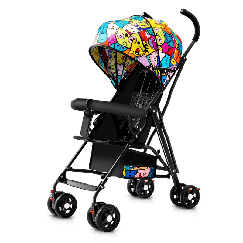 Wholesale Stroller Lightweight Foldable 4-position Canopy Reclining Breathable Backrest - HONYON
