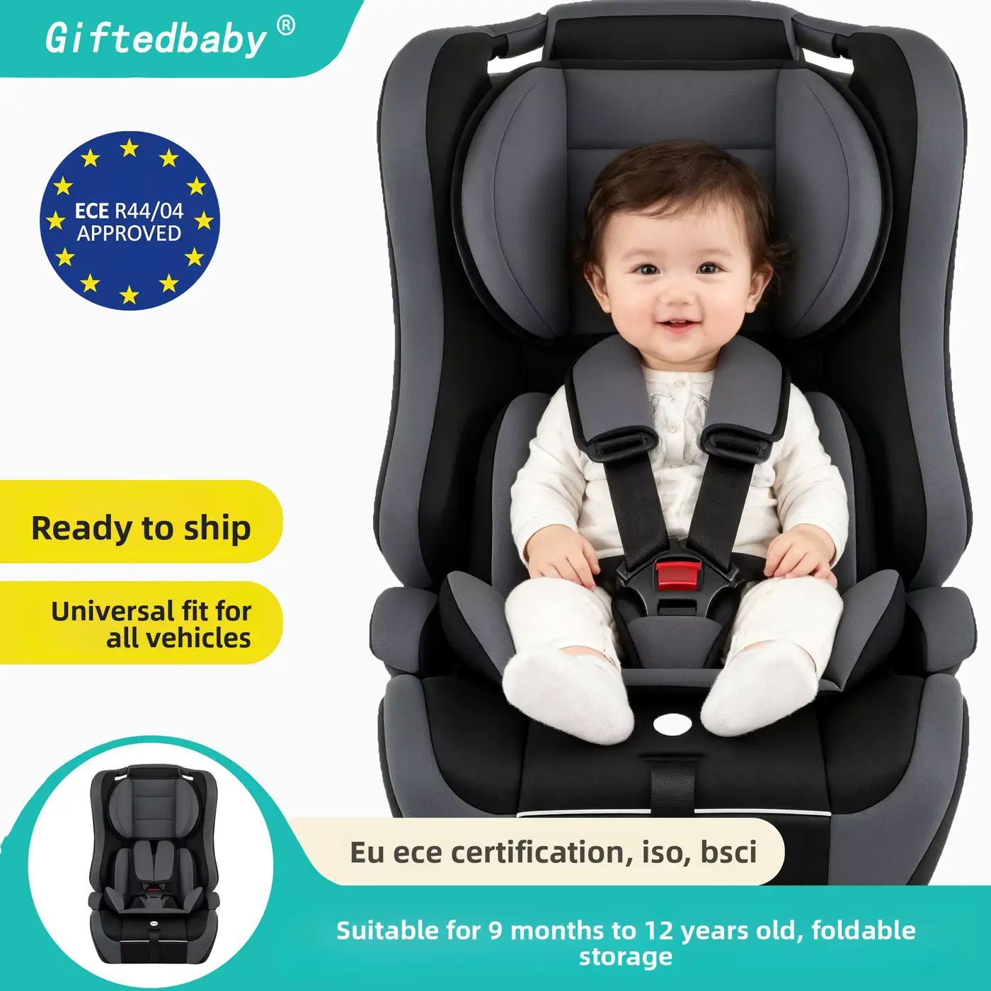 Wholesale Seat Genius Child Safety High-density Polyethylene Months-12 Years 9-36kg product image 3 - HONYON