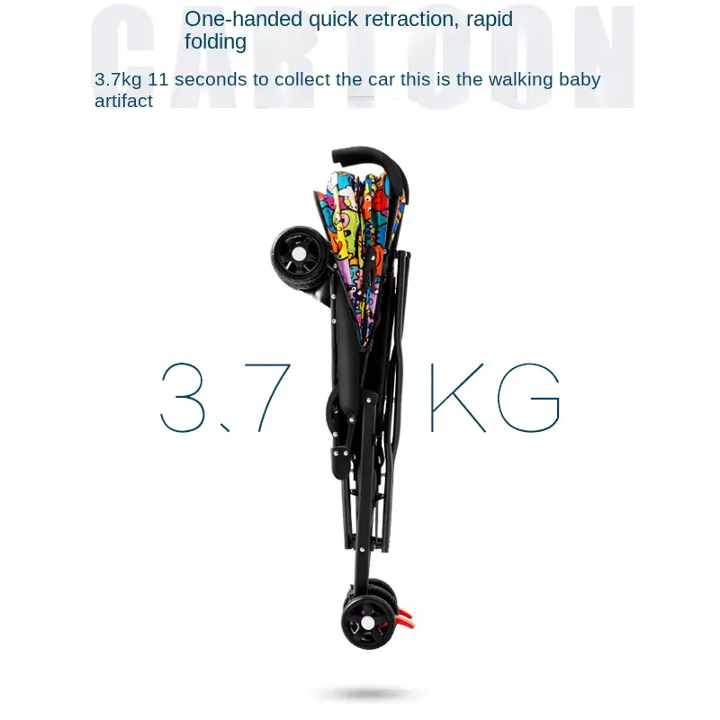 Wholesale Stroller Lightweight Foldable 4-position Canopy Reclining Breathable Backrest product image 3 - HONYON
