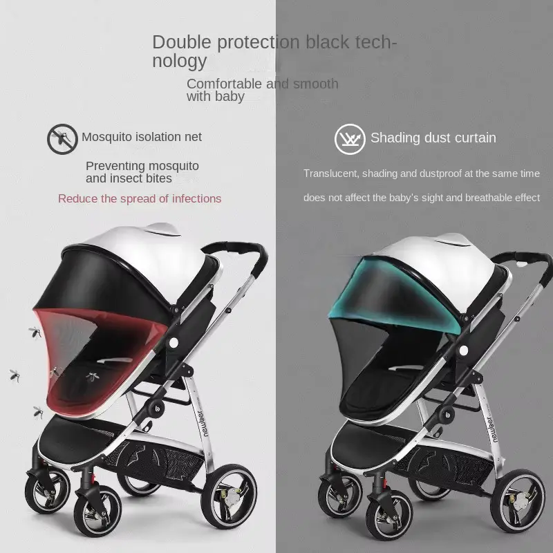 Wholesale Stroller Aluminum Alloy Pu Leather 0-3 Years Lightweight Folding product image 3 - HONYON