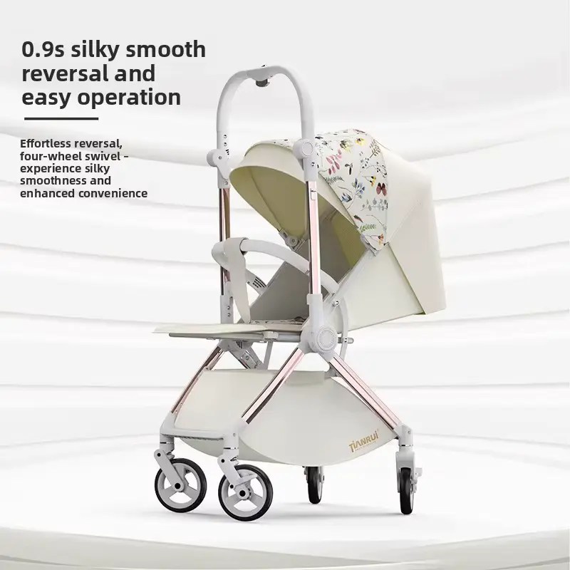 Wholesale Stroller High-view Reversible Metal Foldable Portable Four-wheel product image 3 - HONYON