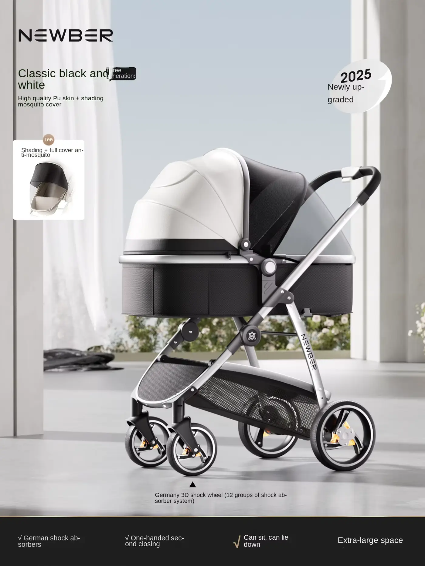 Wholesale Stroller Aluminum Alloy Pu Leather 0-3 Years Lightweight Folding - HONYON