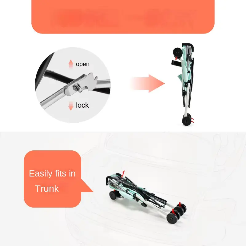Wholesale Stroller Lightweight Foldable Reclining Anti Hunchback Design Portable Travel product image 3 - HONYON