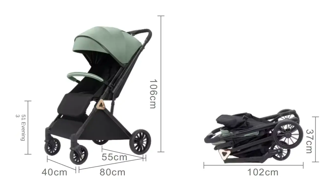 Wholesale Stroller Lightweight Reversible Reclining Foldable Airline Approved Portable product image 3 - HONYON