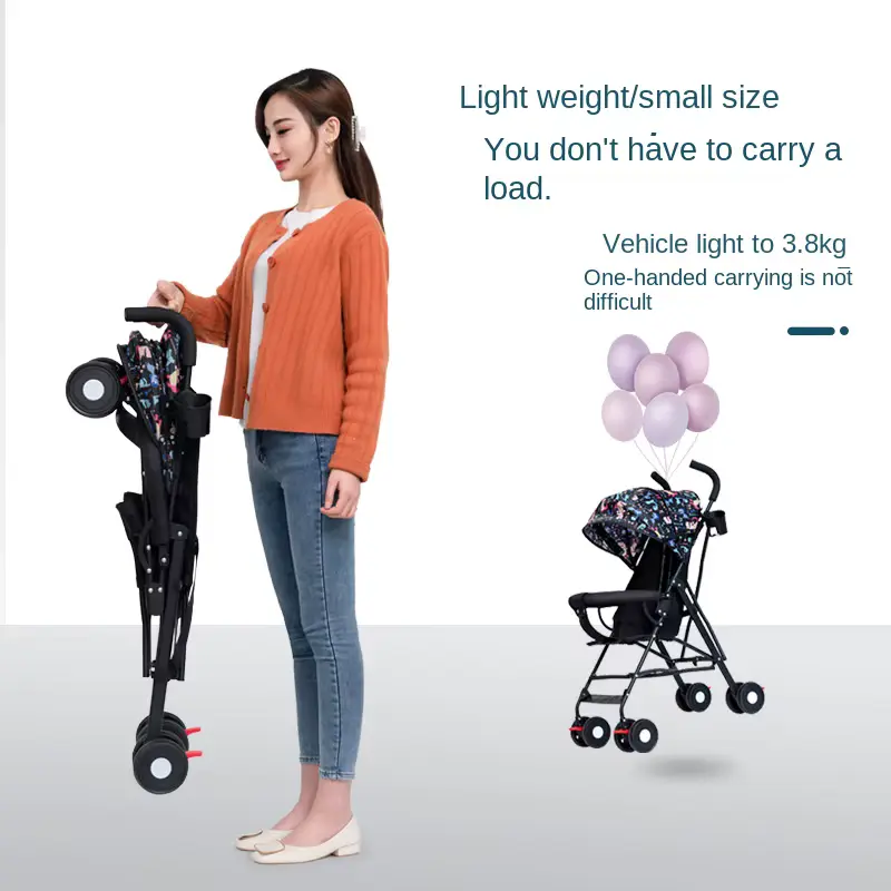 Wholesale Stroller Lightweight Portable All Season Shock Absorbing Hard Back product image 3 - HONYON