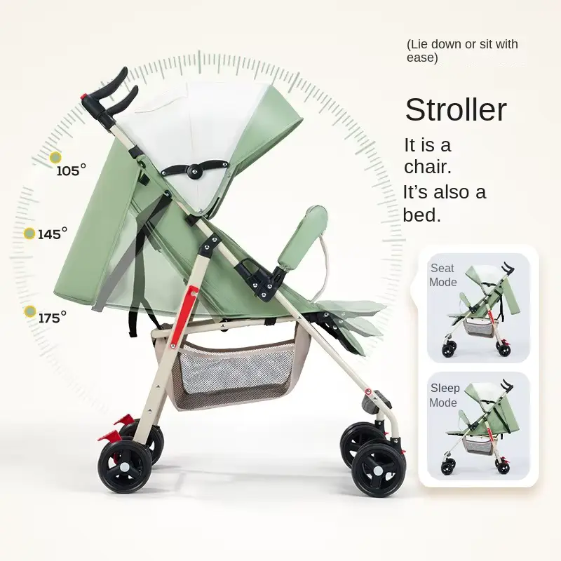 Wholesale Stroller Seat One Key Foldable Lightweight Stainless Steel Frame product image 3 - HONYON