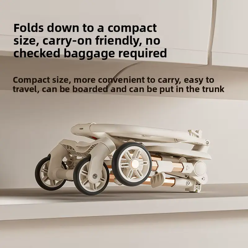 Wholesale Stroller M1 Four-wheel Stainless Steel Lightweight Foldable 20kg Capacity product image 3 - HONYON
