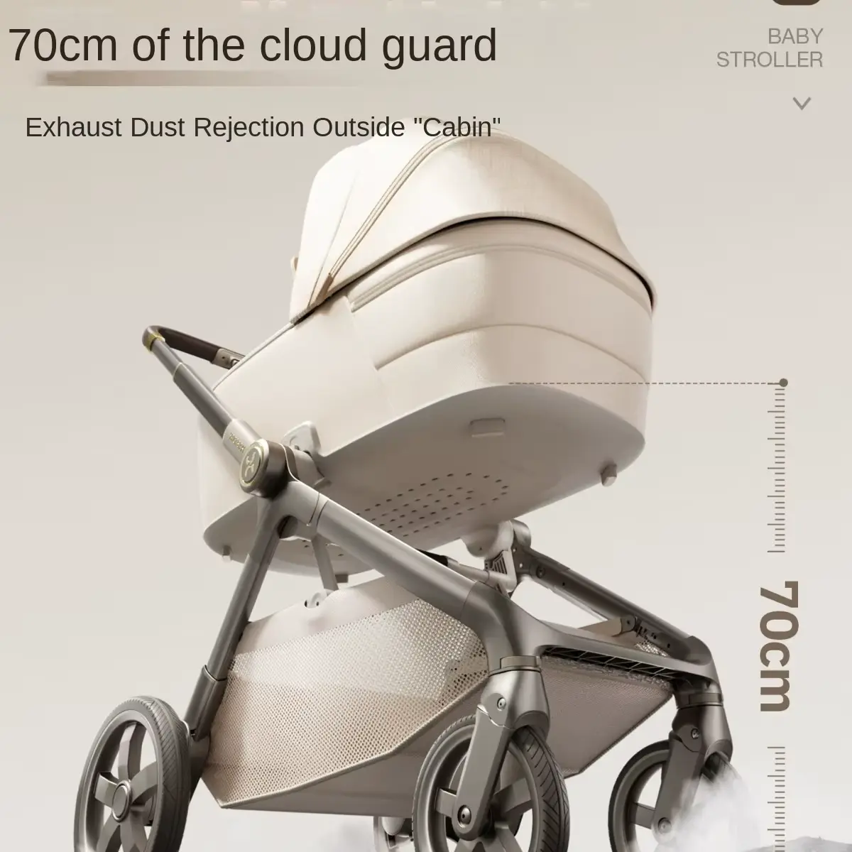 Wholesale Stroller Aluminum Alloy Newborn Can Sit Lie Lightweight product image 3 - HONYON