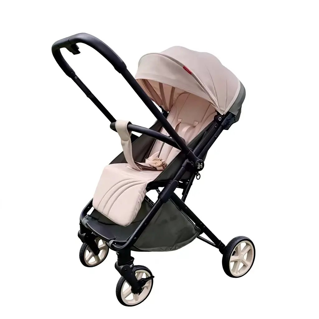Wholesale Stroller Three Fold Foldable Bidirectional Pushchair Reclining Sit Lie product image 3 - HONYON