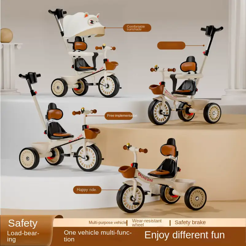 Wholesale Stroller Three-wheel Tricycle Foot-pedal Design 2-6 Years Old - HONYON