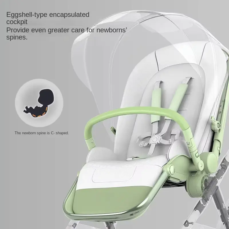 Wholesale Stroller High-view Aluminum Alloy With Recline Sit Function product image 3 - HONYON