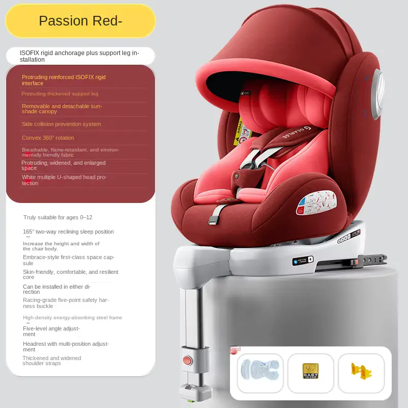 Wholesale Seat Chair Full Stage 0-12 Car Safety Reclining Infant product image 3 - HONYON