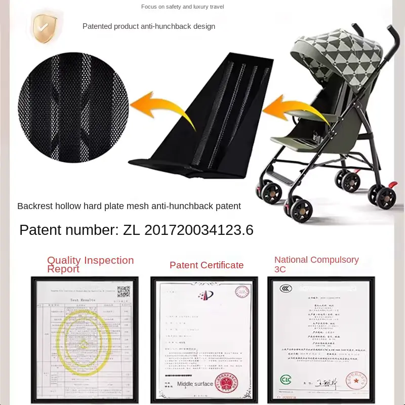 Wholesale Stroller Seat Lightweight Foldable Simple Umbrella Reclining Travel product image 3 - HONYON