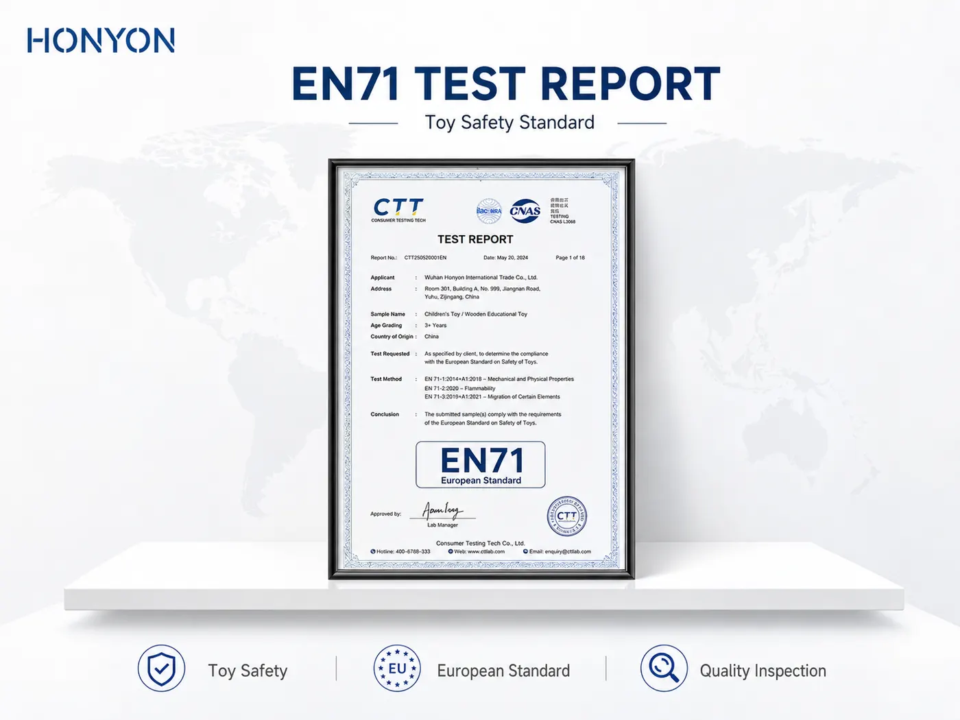 EN71 Test Report certificate