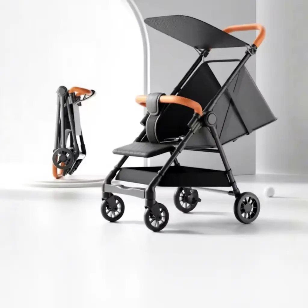Wholesale Stroller Foldable Travel Umbrella Suitable Sitting Lying product image 3 - HONYON