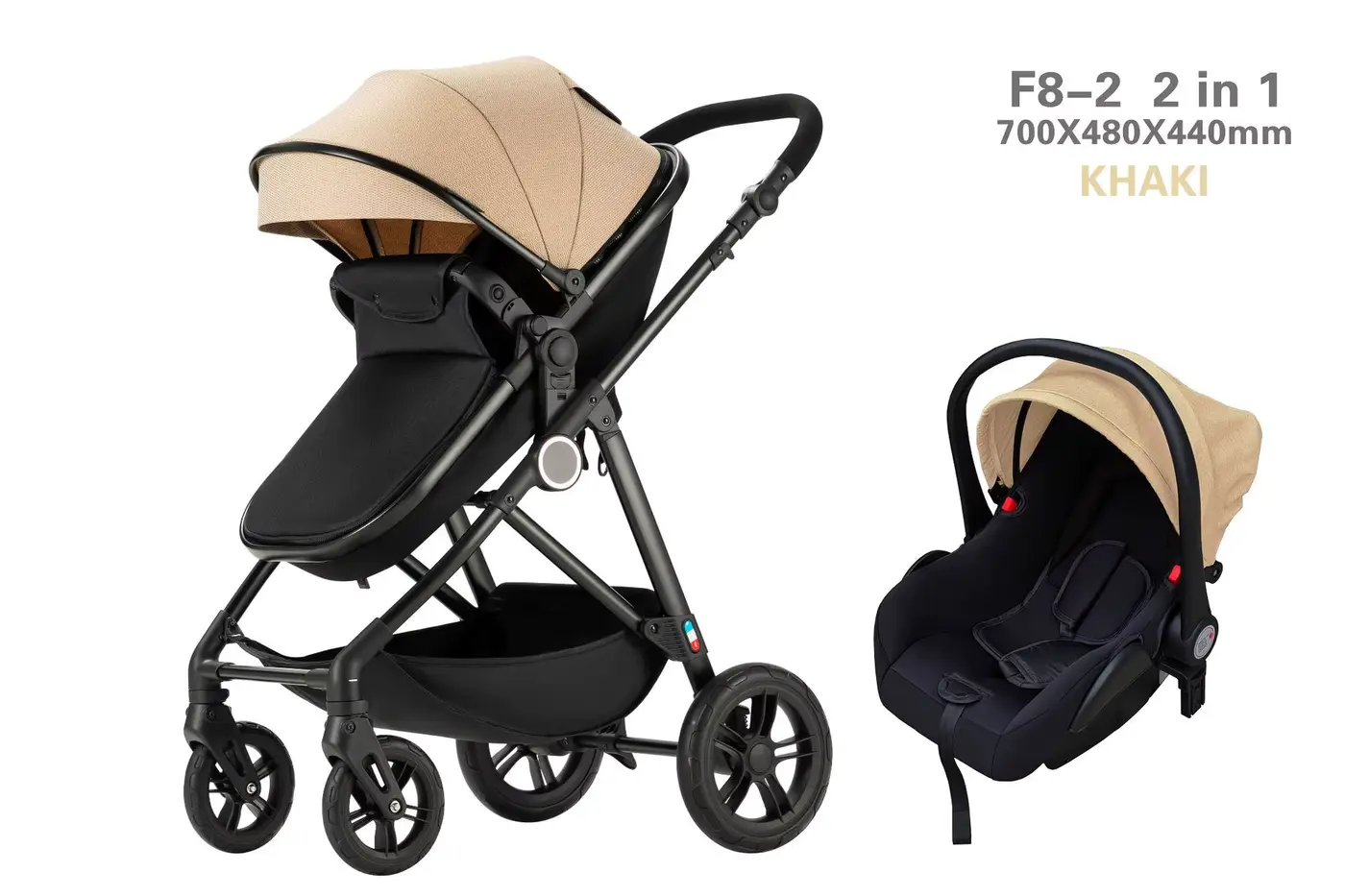 Wholesale Stroller High Landscape Stainless Steel Reversible Reclining Foldable Wheels product image 3 - HONYON