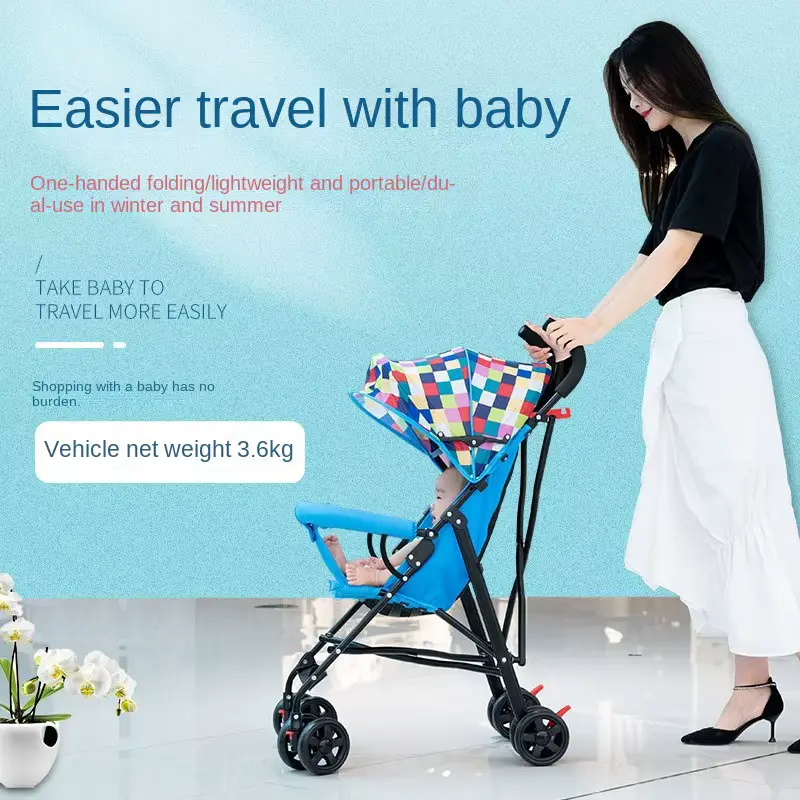 Wholesale Stroller Lightweight Foldable One Hand Fold Portable Umbrella product image 3 - HONYON