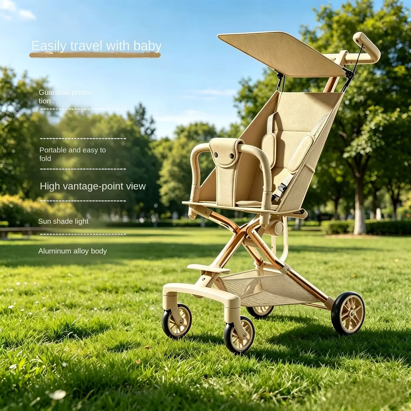 Wholesale Stroller Lightweight Aluminum Airline Approved One-hand Fold Compact Pocket - HONYON