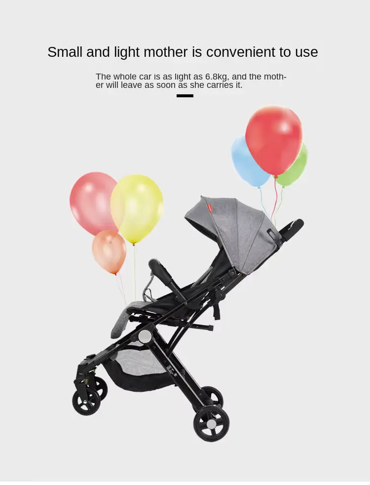 Wholesale Stroller Seat Lightweight Fast Fold Breathable 360 Swivel Wheels product image 3 - HONYON