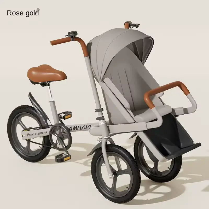 Wholesale Stroller Seat Model Three-wheel Bicycle Front Parents Aluminum product image 3 - HONYON